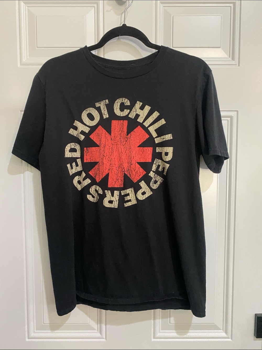 Red Hot Chili Peppers Logo Black Graphic Tee